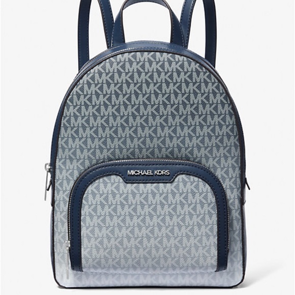 Michael Kors Handbags - Michael Kors Jaycee Medium Ombré Signature Logo Backpack
Navy
NWT